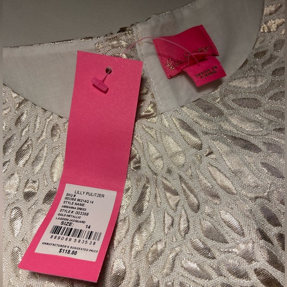 Gold and cream Lilly Pulitzer dress - Picture 4 of 5